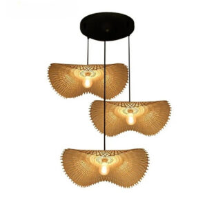 Lampadario Camera Da Letto A Tre Luci In Rattan