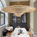 Lampadario Camera Da Letto Bali In Rattan Forma Ombrello Artigianale E Moderno