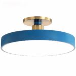 Lampadario Camera Da Letto Blu Petrolio LED Rotondo E Piatto