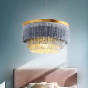 Lampadario Camera Da Letto Boho Rotondo Con Frange