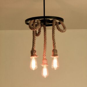 Lampadario Camera Da Letto Corda LED Dal Design Vintage