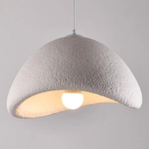 Lampadario Camera Da Letto Effetto Pietra Stile Japandi Contemporaneo