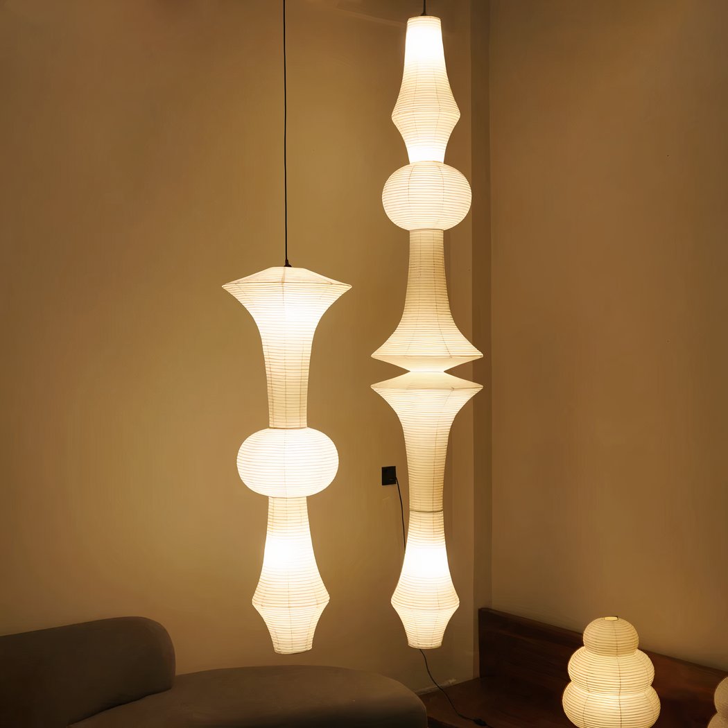 Lampadario Camera Da Letto Grande Bianca In Carta Giapponese