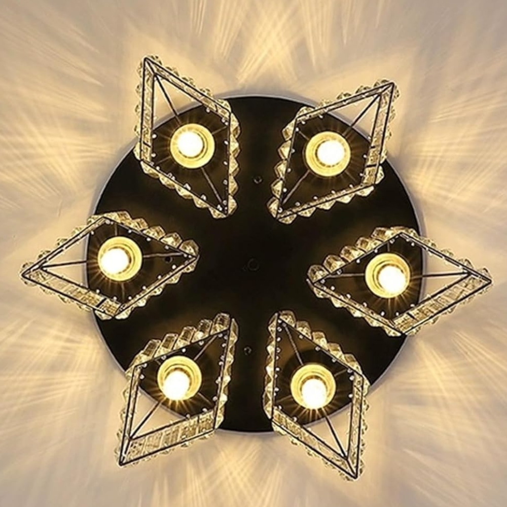 Lampadario Camera Da Letto In Cristallo Con Effetto Luminoso Unico – Vista 04