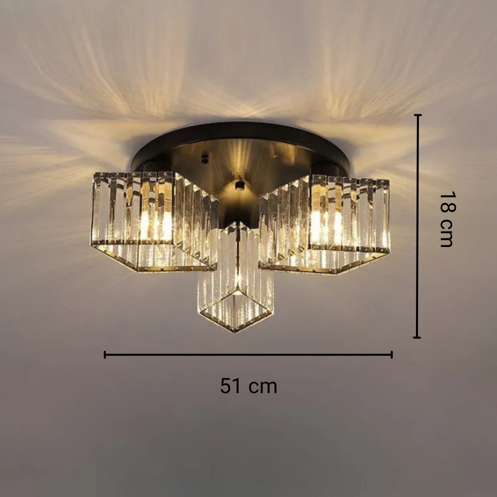 Lampadario Camera Da Letto In Cristallo Con Effetto Luminoso Unico – Vista 05