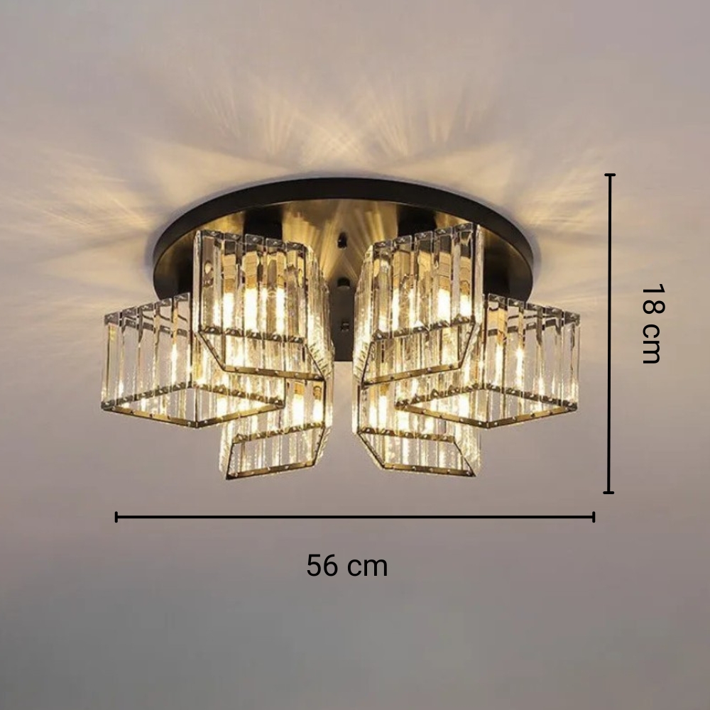 Lampadario Camera Da Letto In Cristallo Con Effetto Luminoso Unico – Vista 08