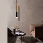 Lampadario Camera Da Letto In Legno LED A Forma Di Tubo