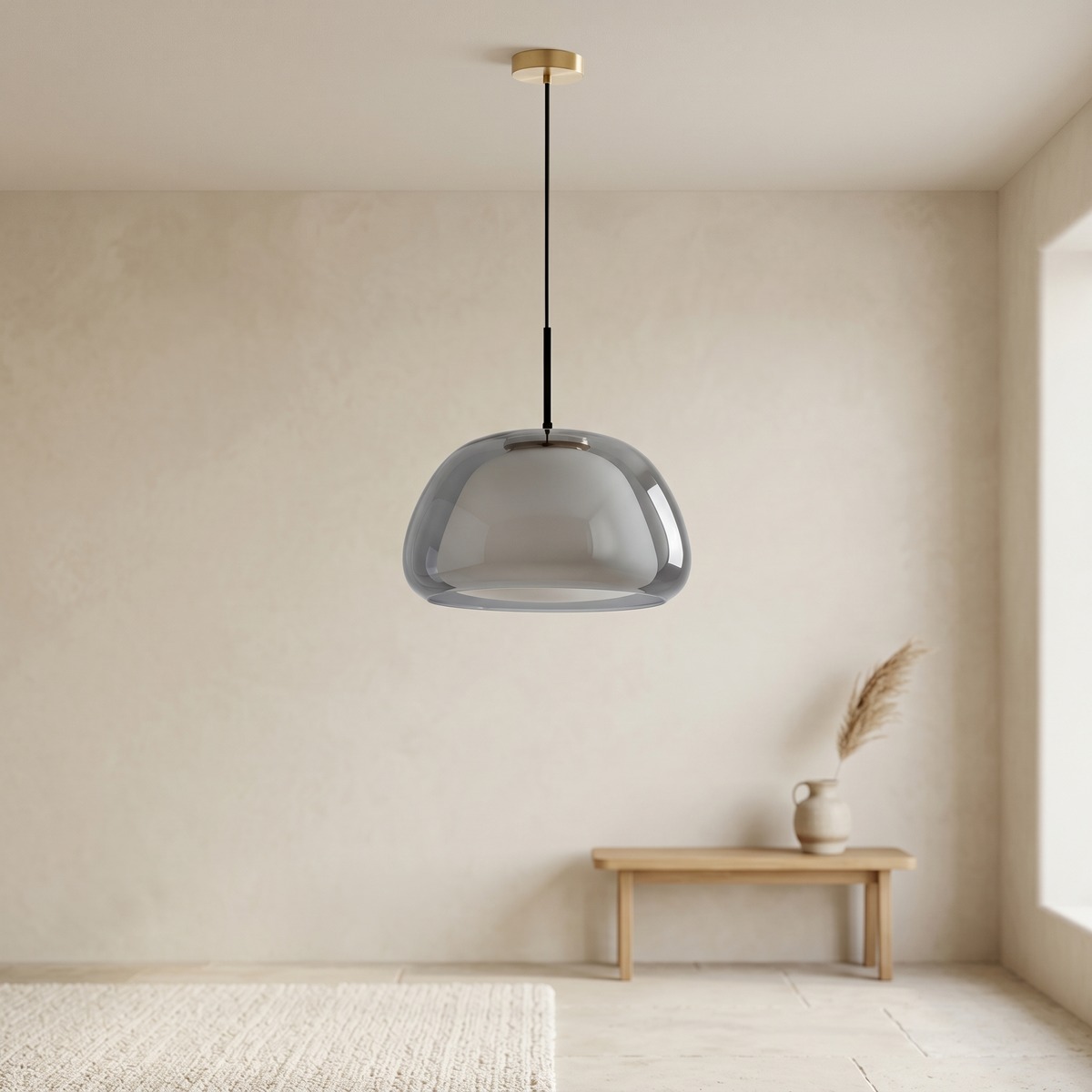 Lampadario Camera Da Letto In Vetro Colorato Ispirazione Nordica Minimalista – Vista 11
