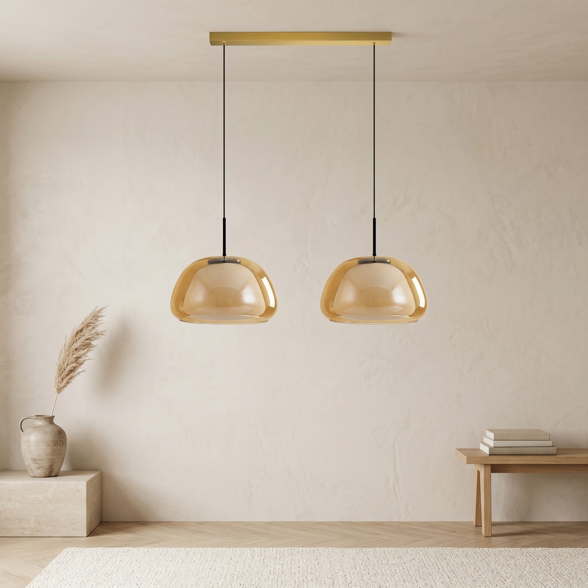 Lampadario Camera Da Letto In Vetro Colorato Ispirazione Nordica Minimalista – Vista 14