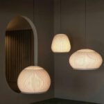 Lampadario Camera Da Letto Japandi A Luce Soffusa Con Trama Intrecciata