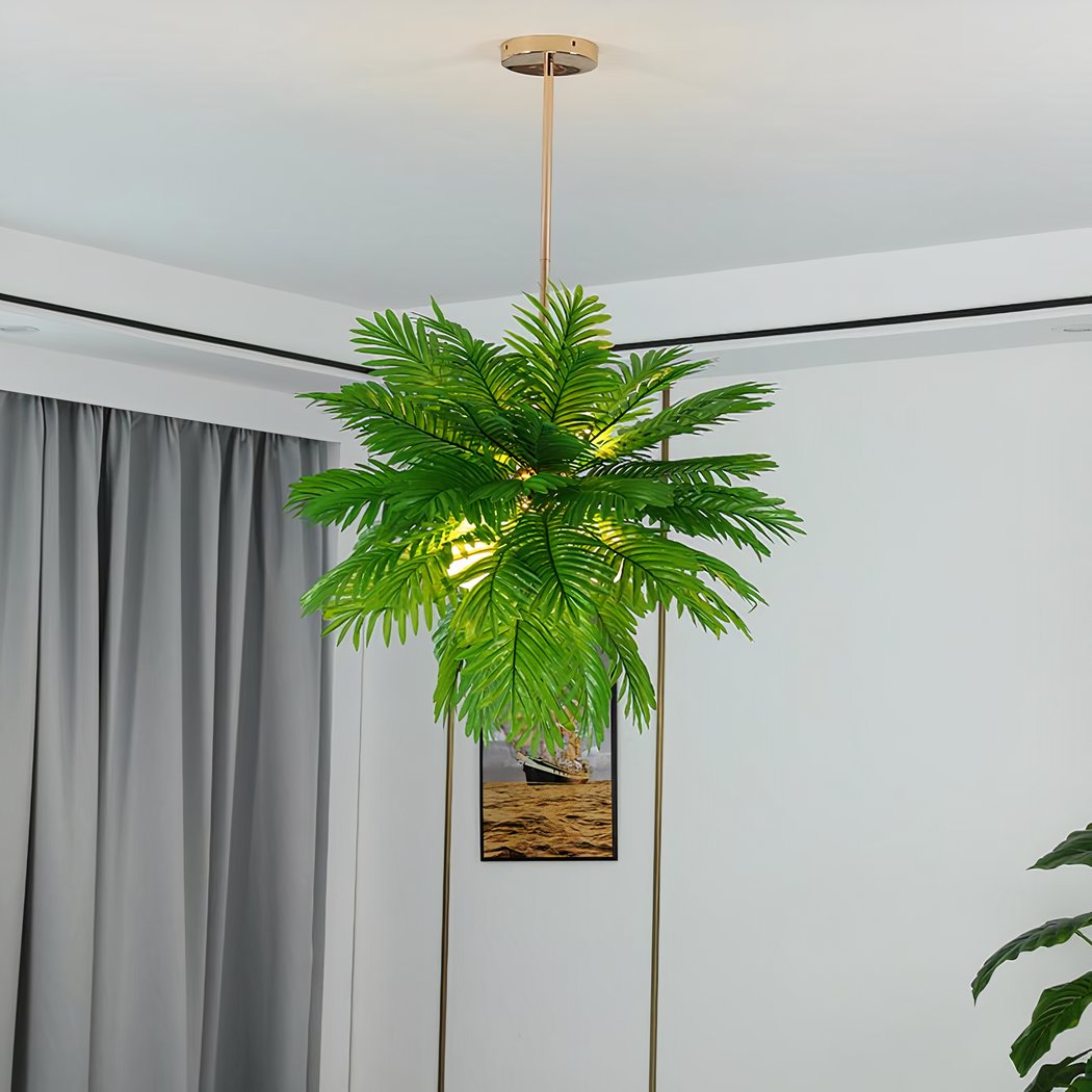 Lampadario Camera Da Letto Jungle In Forma Di Foglie Di Palma – Vista 02