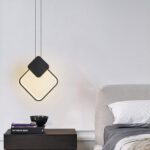 Lampadario Camera Da Letto LED Design Minimalista Rombo Nero