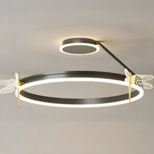 Lampadario Camera Da Letto LED Libellula Rotondo Da Soffitto Dal Design Moderno