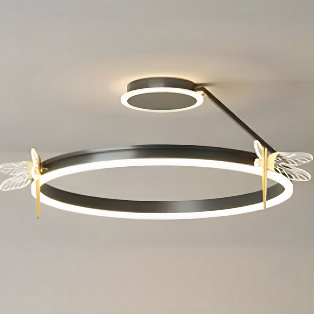Lampadario Camera Da Letto LED Libellula Rotondo Da Soffitto Dal Design Moderno
