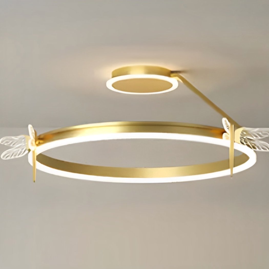 Lampadario Camera Da Letto LED Libellula Rotondo Da Soffitto Dal Design Moderno – Vista 02