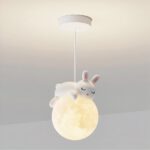 Lampadario Camera Da Letto LED Moderno Con Coniglio In Resina