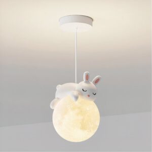 Lampadario Camera Da Letto LED Moderno Con Coniglio In Resina