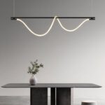 Lampadario Camera Da Letto Loft LED In Acciaio Nero
