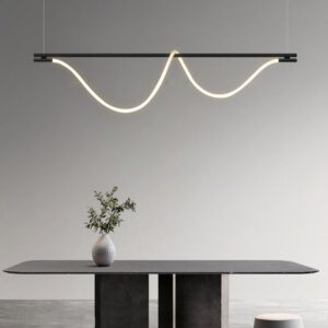 Lampadario Camera Da Letto Loft LED In Acciaio Nero