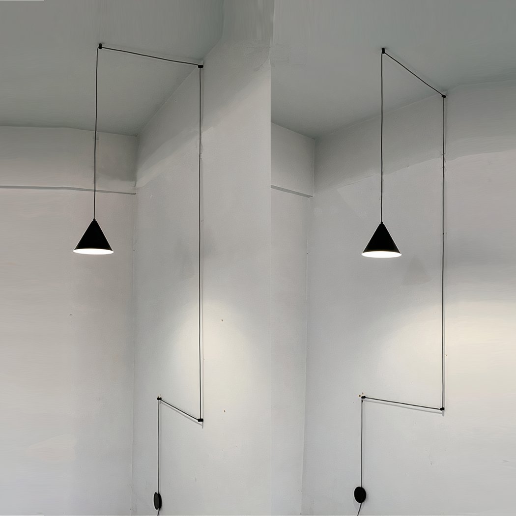Lampadario Camera Da Letto Minimalista Moderno Con Cavo A Vista Decorativo – Vista 02