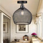 Lampadario Camera Da Letto Nera Con O Senza Cavo In Stile Industriale