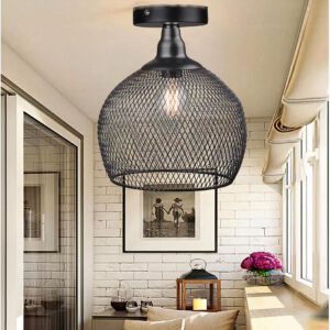 Lampadario Camera Da Letto Nera Con O Senza Cavo In Stile Industriale