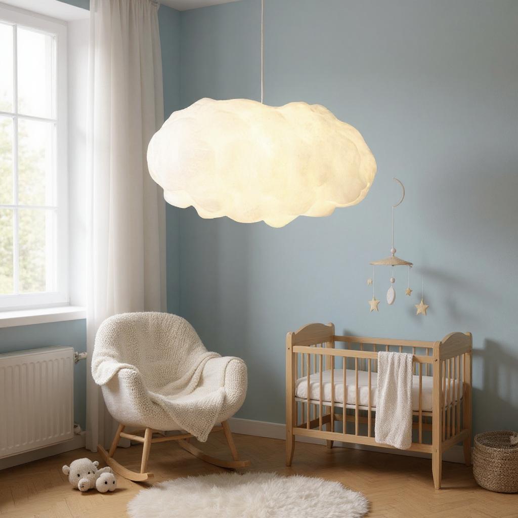 Lampadario Camera Da Letto Nuvola Bianca Per Cameretta – Vista 06