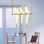 Lampadario Camera Da Letto Origami A Forma Di Uccello Design Nordico