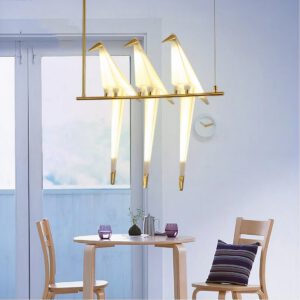 Lampadario Camera Da Letto Origami A Forma Di Uccello Design Nordico