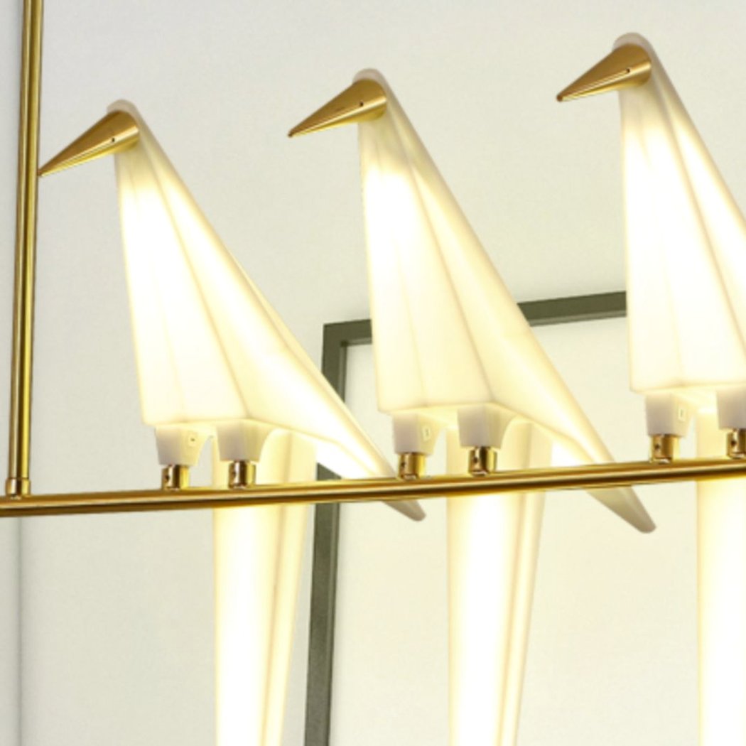 Lampadario Camera Da Letto Origami A Forma Di Uccello Design Nordico – Vista 02