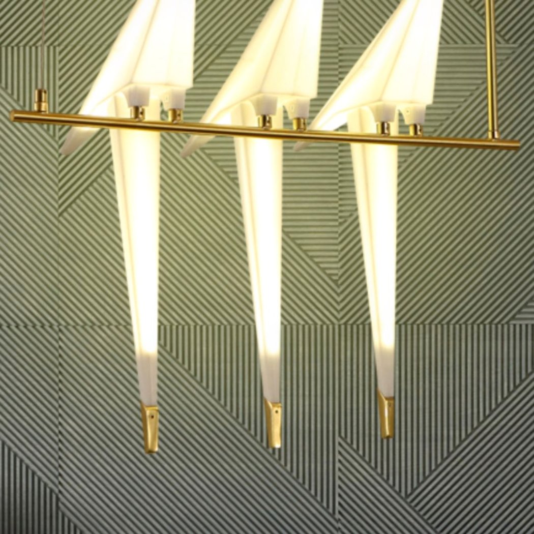 Lampadario Camera Da Letto Origami A Forma Di Uccello Design Nordico – Vista 03