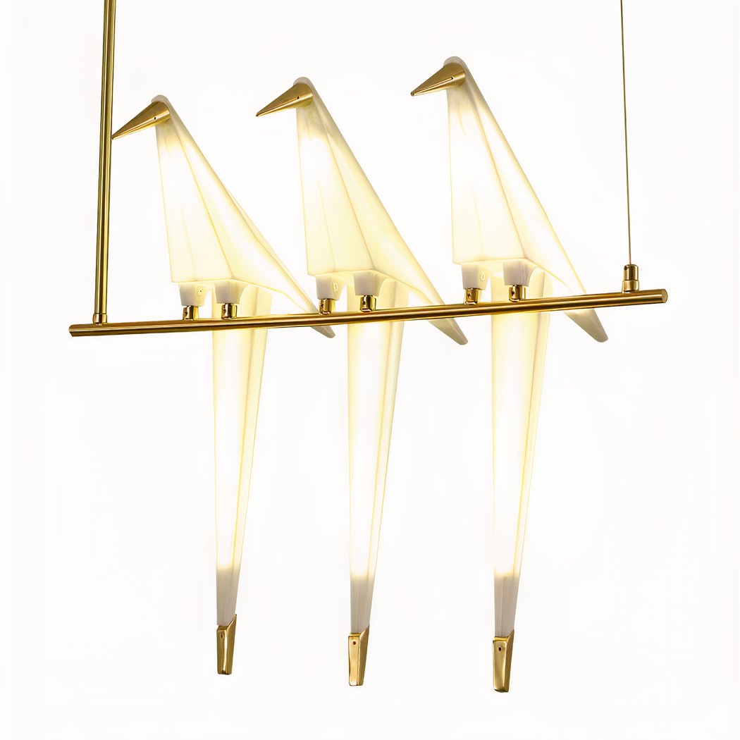 Lampadario Camera Da Letto Origami A Forma Di Uccello Design Nordico – Vista 05