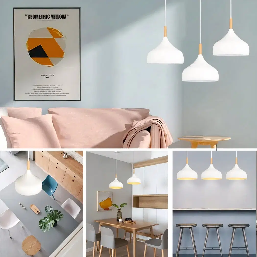 Lampadario Camera Da Letto Paralume Design Nordico Moderno – Vista 03