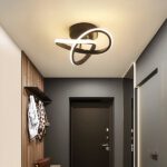 Lampadario Camera Da Letto Per Bagno LED Nera Minimalista E Moderno