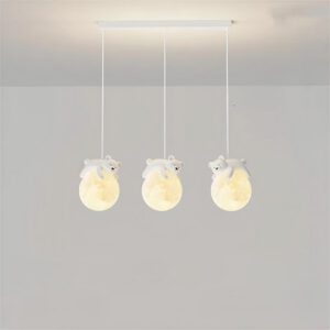 Lampadario Camera Da Letto Per Bambini Orsacchiotto Sulla Luna