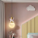Lampadario Camera Da Letto Per Cameretta A Forma Di Luna Con Astronauta