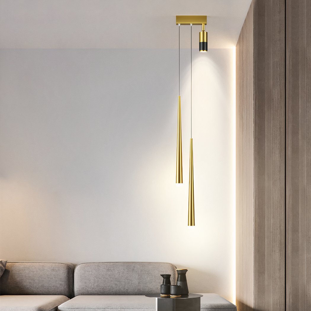 Lampadario Camera Da Letto Per Soggiorno Moderno Lussuoso Nero Oppure Oro – Vista 05