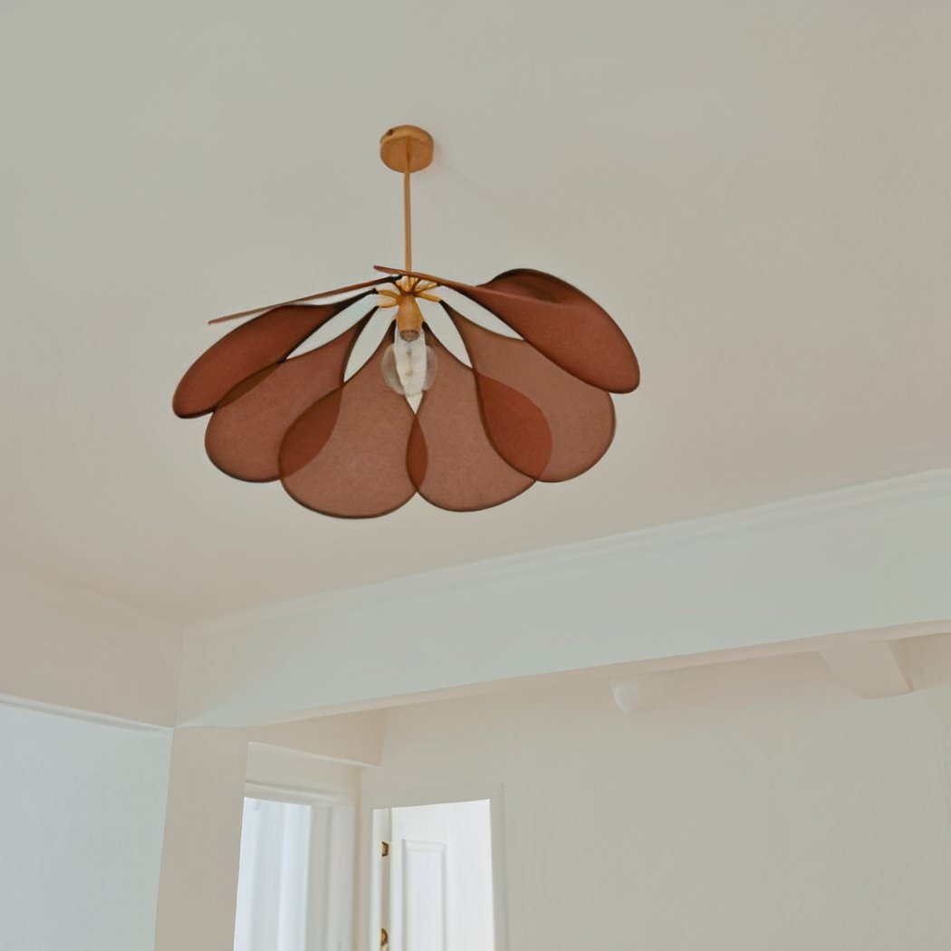 Lampadario Camera Da Letto Petalo In Tessuto Stile Boho – Vista 02