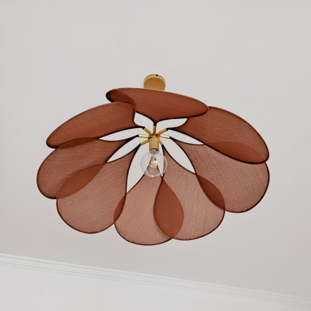 Lampadario Camera Da Letto Petalo In Tessuto Stile Boho – Vista 04