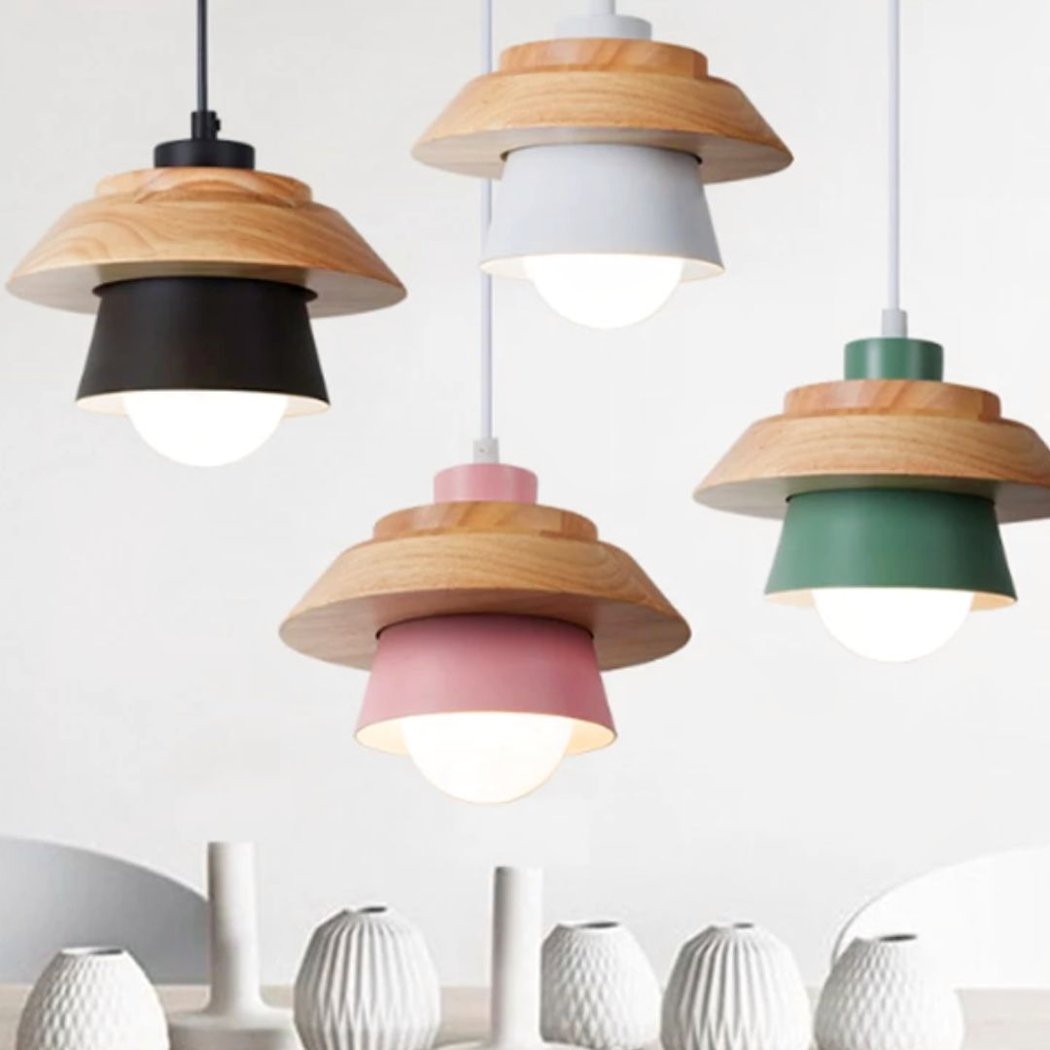 Lampadario Camera Da Letto Scandinavo Legno Dal Design Épuré – Vista 02