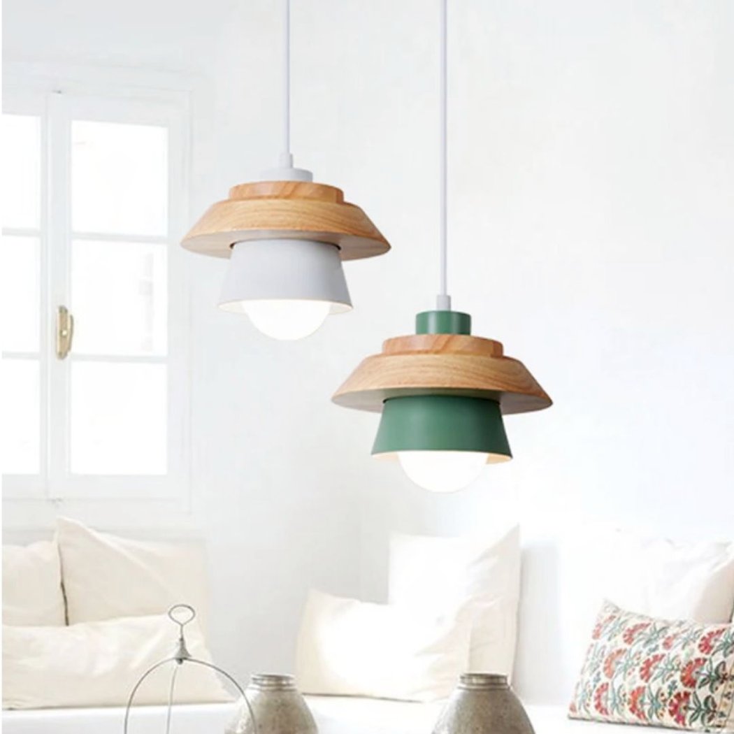 Lampadario Camera Da Letto Scandinavo Legno Dal Design Épuré – Vista 03