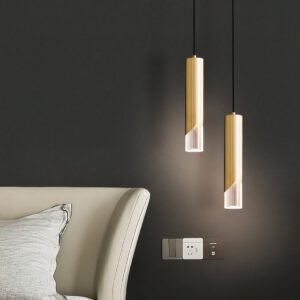 Lampadario Camera Da Letto Soggiorno In Tube Semitrasparente Nordico